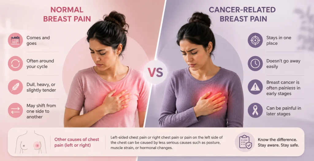Normal Breast Pain vs Cancer Pain: What’s the Difference?